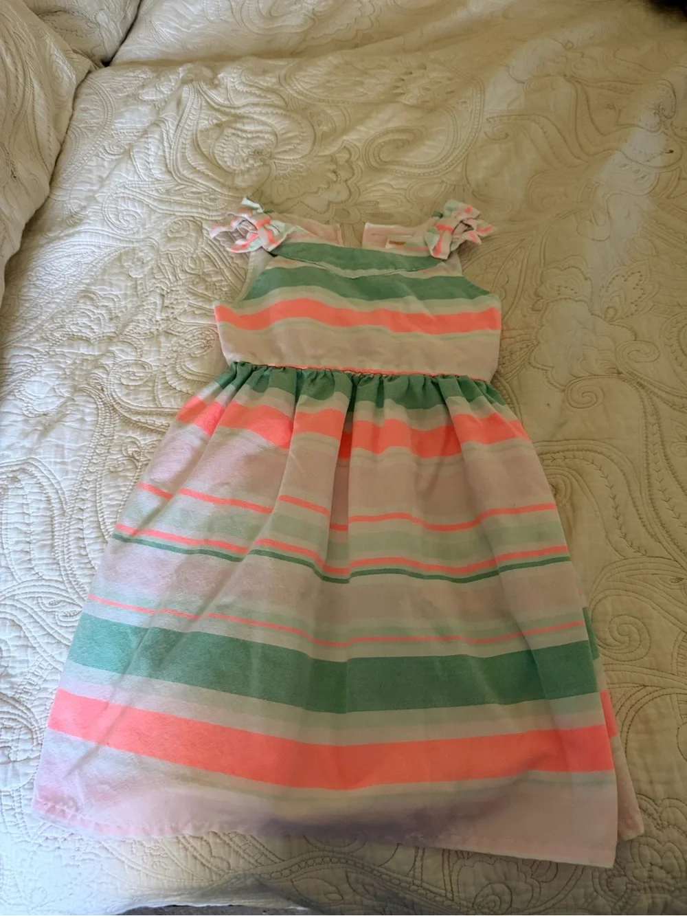 Gymboree Striped Sundress in Mint, Coral & Blush